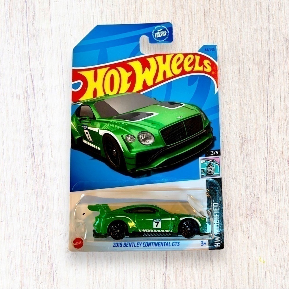 Mattel Hot Wheels 2018 Bentley Continental GT3 (Green) 2023 HW Modified 3/5